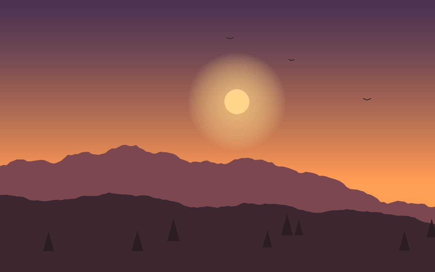 Illustrazione di un paesaggio